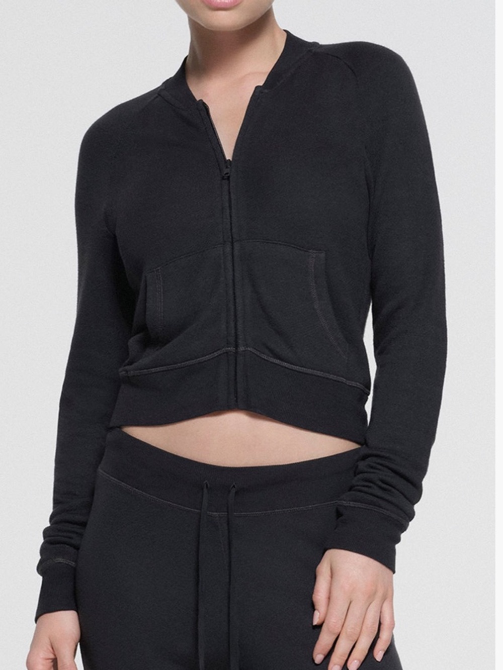 Skims Light French Terry Shrunken Zip-uo